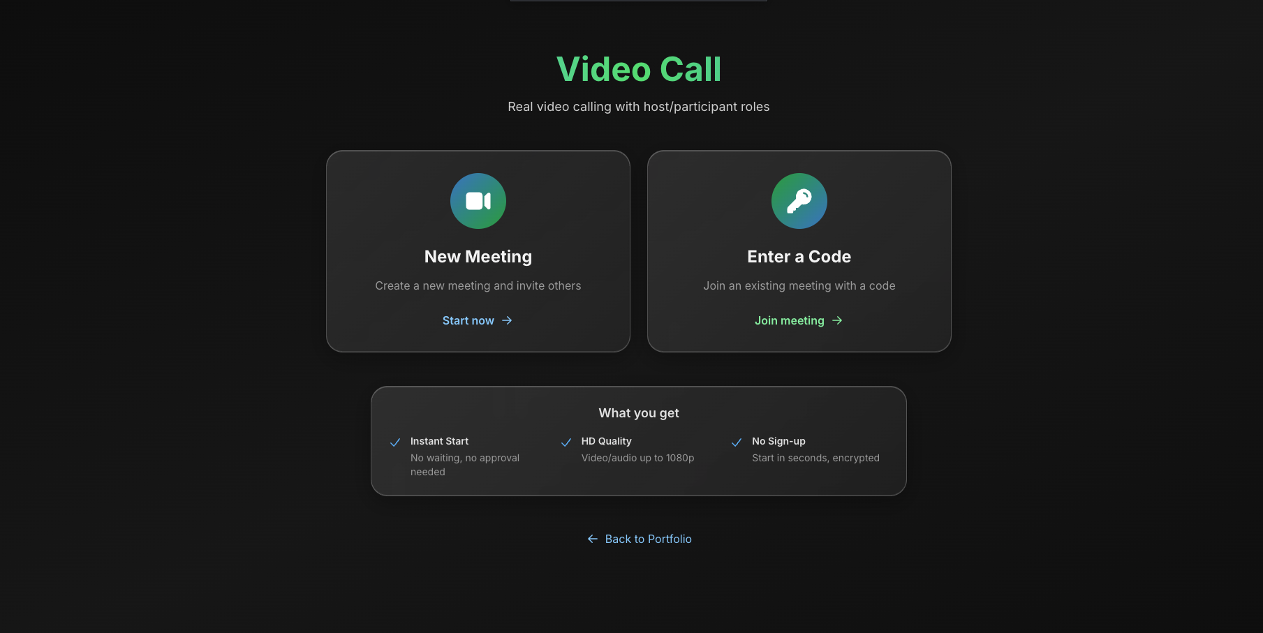 Video Call Demo Screenshot